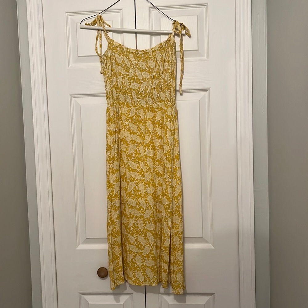 LOFT Beach smocked dress swim cover up